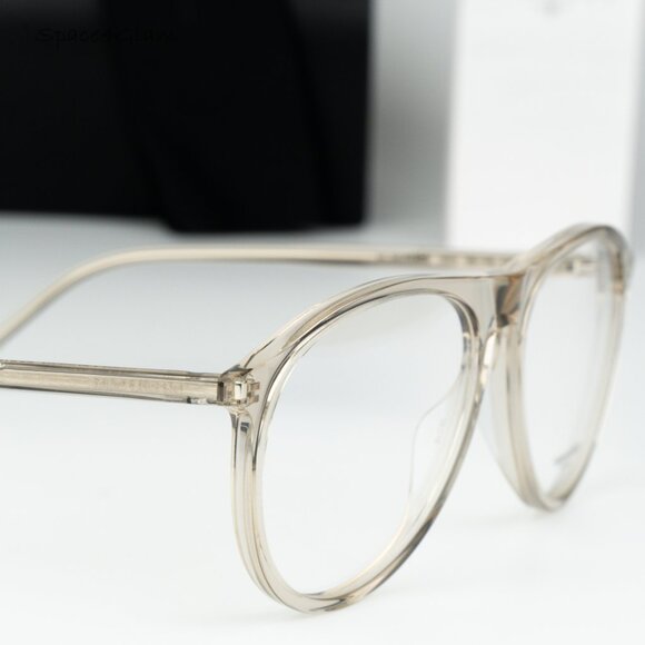 Saint Laurent Women Eyeglasses Trans Beige Demo Pilot SL667OPT 003 BRAND NEW - Picture 5 of 10